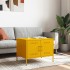 Mesa de centro acero amarillo mostaza 68x50x50,5