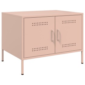 Mesa de centro acero rosa 68x50x50,5