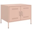 Mesa de centro acero rosa 68x50x50,5 cm