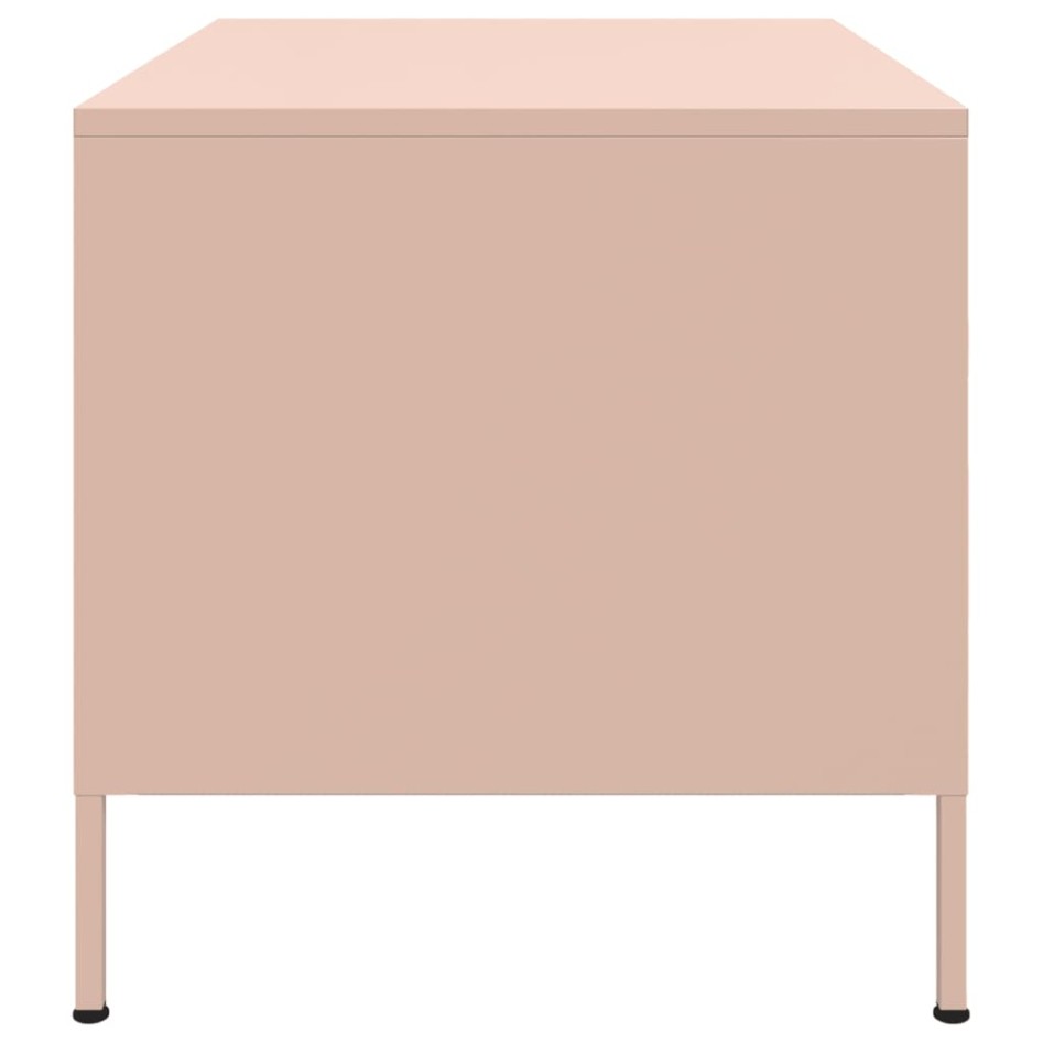 Mesa de centro acero rosa 68x50x50,5