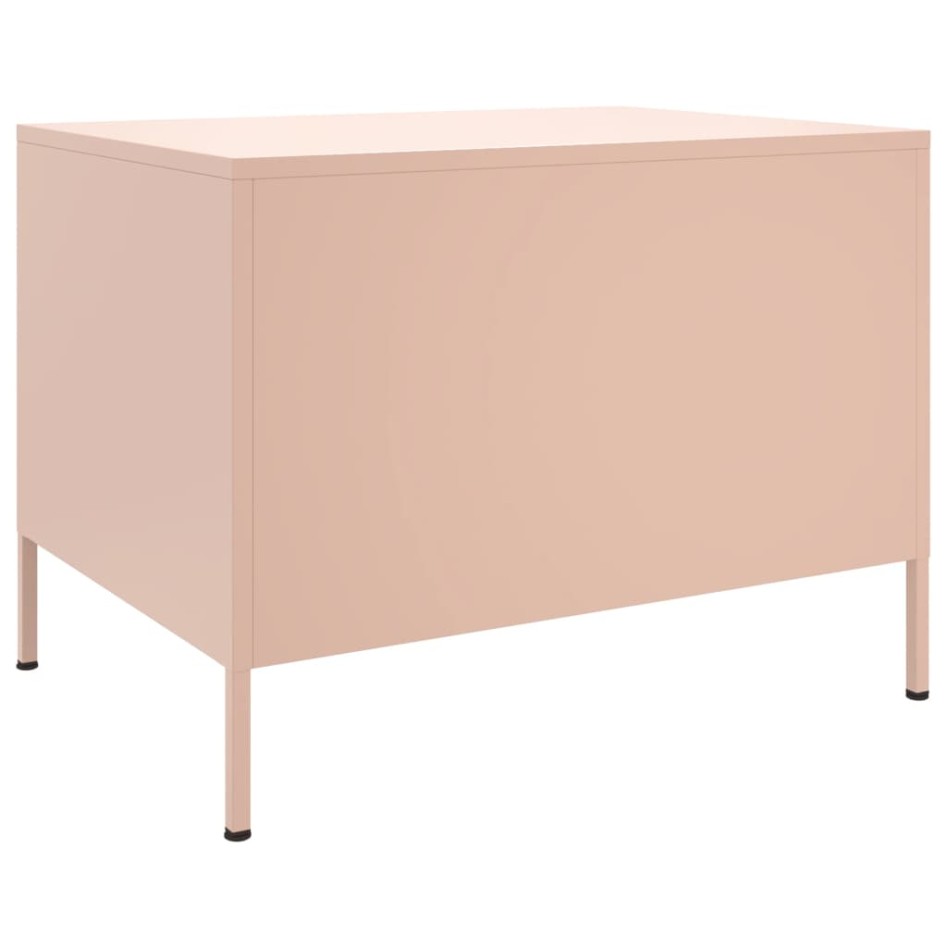 Mesa de centro acero rosa 68x50x50,5
