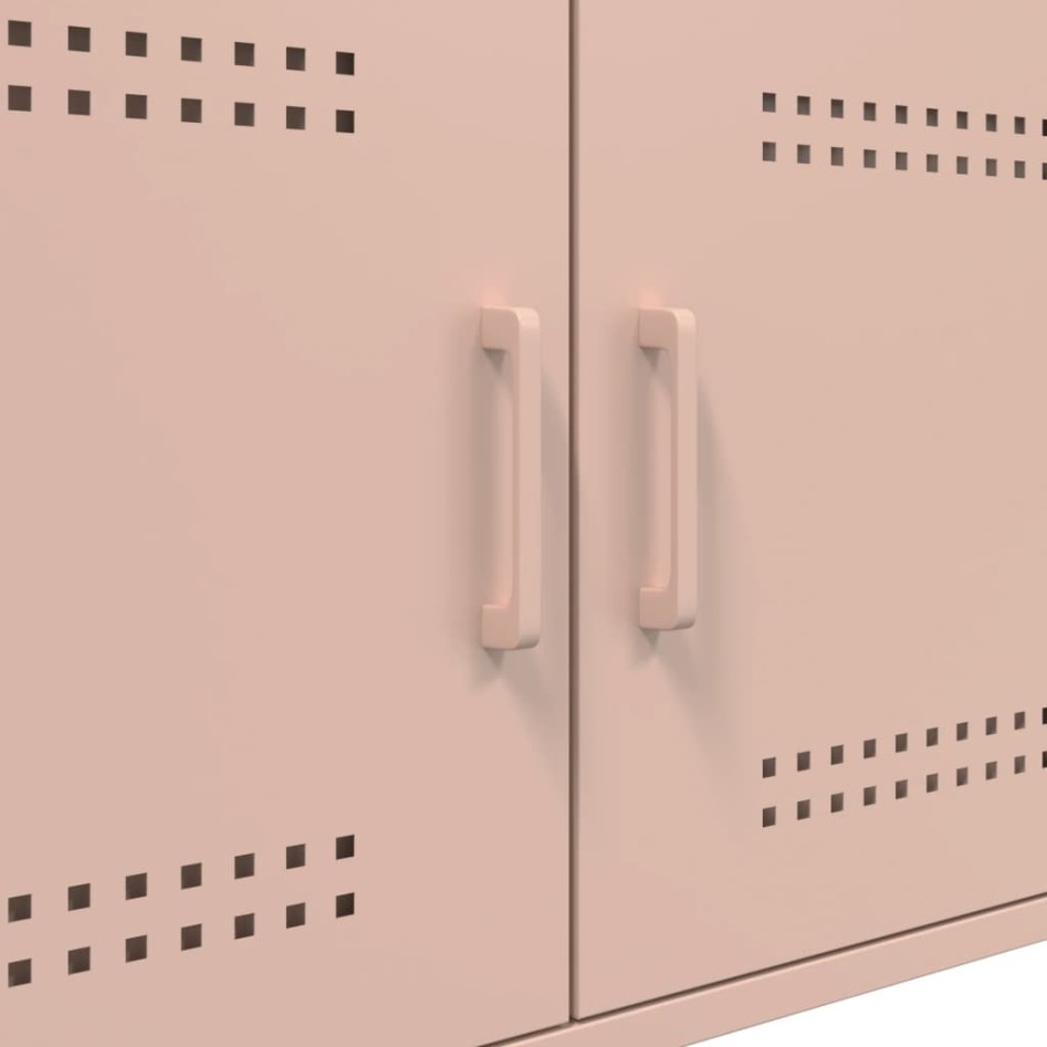 Mesa de centro acero rosa 68x50x50,5