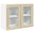 Armario colgante cristal y aglomerado roble sonoma 80x31x60