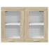 Armario colgante cristal y aglomerado roble sonoma 80x31x60