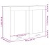 Armario colgante cristal y aglomerado roble sonoma 80x31x60