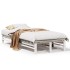Estructura de cama sin colchón madera maciza blanca 75x190