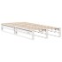 Estructura de cama sin colchón madera maciza blanca 75x190