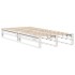 Estructura de cama sin colchón madera maciza blanca 75x190