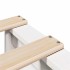 Estructura de cama sin colchón madera maciza blanca 75x190