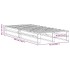 Estructura de cama sin colchón madera maciza blanca 75x190