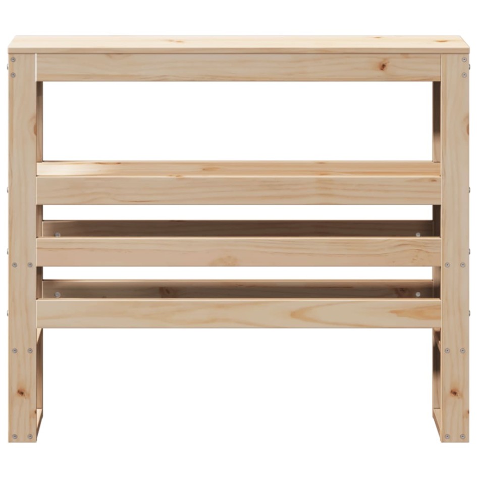 Cabecero de cama con estantes madera maciza de pino 100