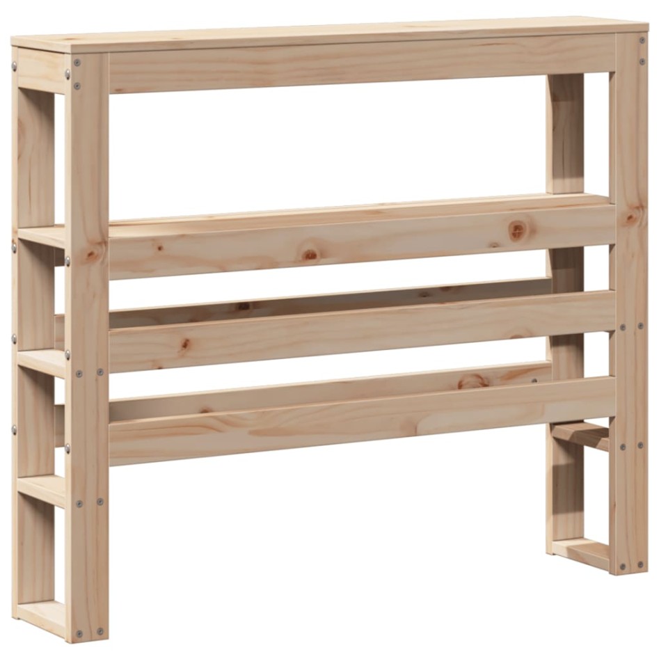 Cabecero de cama con estantes madera maciza de pino 100