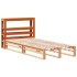 Cabecero de cama con estantes madera maciza pino marrón 90