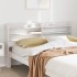 Cabecero de cama con estantes madera maciza pino blanco 135