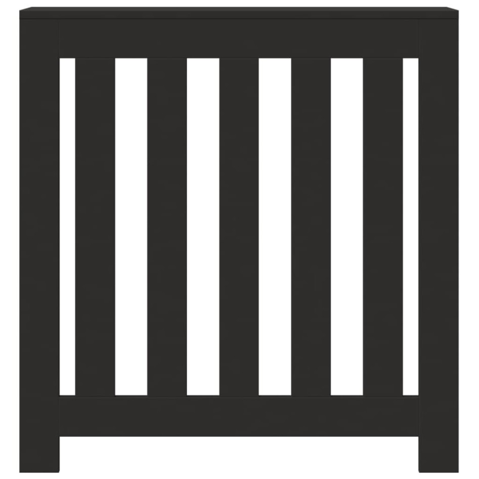 Cubierta de radiador madera de ingeniería negro 78x20x82