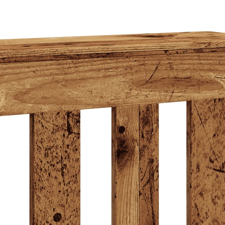 Cubierta de radiador madera color envejecido 78x20x82