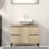 Armario de lavabo madera contrachapada roble Sonoma 80x33x60