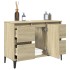 Armario de lavabo madera contrachapada roble Sonoma 80x33x60