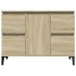 Armario de lavabo madera contrachapada roble Sonoma 80x33x60