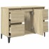 Armario de lavabo madera contrachapada roble Sonoma 80x33x60