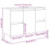 Armario de lavabo madera contrachapada roble Sonoma 80x33x60