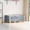 Collares de palets 2 uds madera maciza de pino gris 120x80 cm