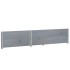 Collares de palets 2 uds madera maciza de pino gris 120x80