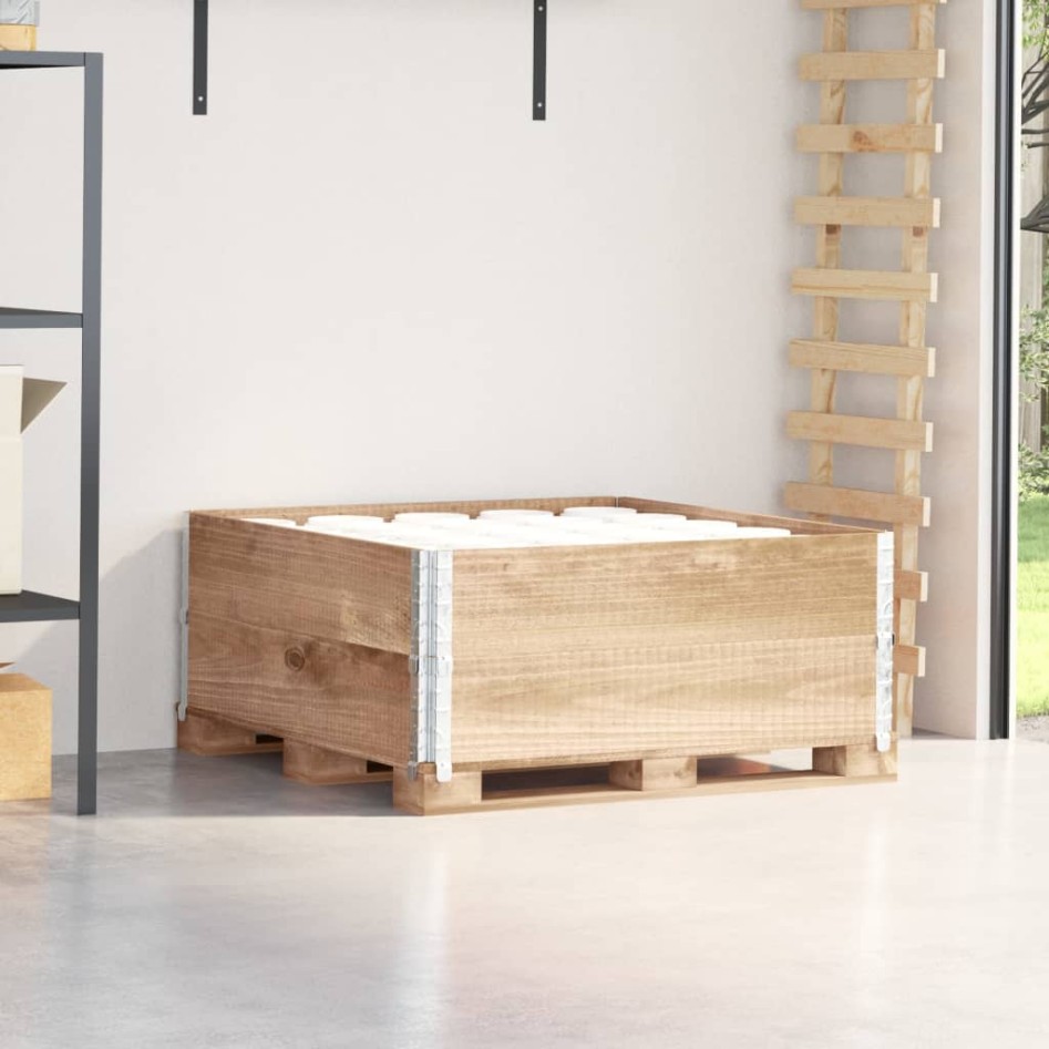 Collares de palets 2 unidades madera maciza de pino 100x100