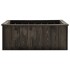 Arriate de madera maciza de pino gris oscuro 74x77x30