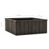 Arriate de madera maciza de pino gris oscuro 74x77x30