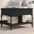 Mesa de centro madera de ingeniería y metal negro 70x50x50