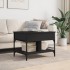 Mesa de centro madera de ingeniería y metal negro 70x50x50