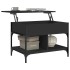 Mesa de centro madera de ingeniería y metal negro 70x50x50