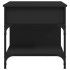 Mesa de centro madera de ingeniería y metal negro 70x50x50