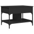 Mesa de centro madera de ingeniería y metal negro 70x50x50