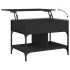 Mesa de centro madera de ingeniería y metal negro 70x50x50