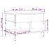 Mesa de centro madera de ingeniería y metal negro 70x50x50