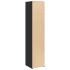 Aparador alto madera de ingeniería negro 40x41x185