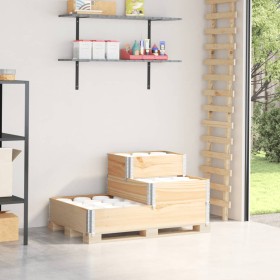 Arriate elevado de 3 niveles madera maciza de pino 120x80