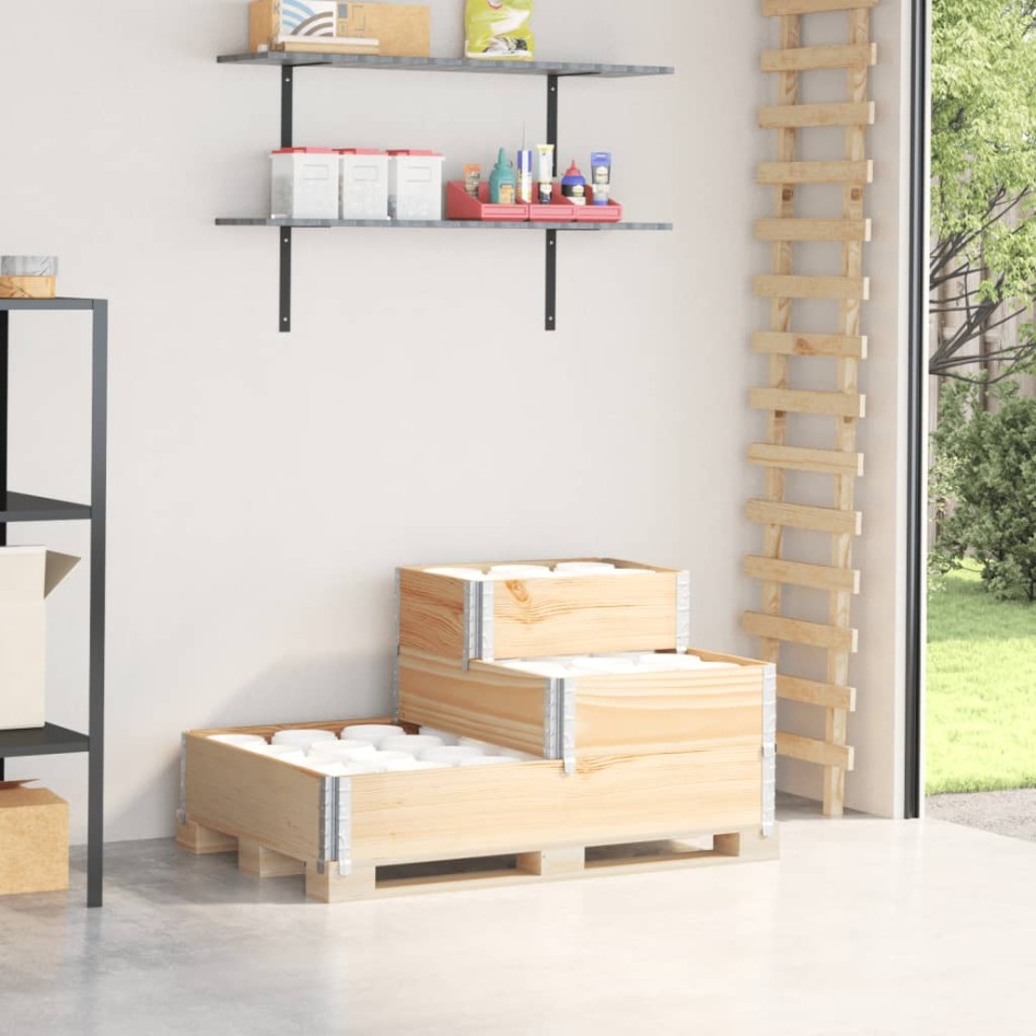 Arriate elevado de 3 niveles madera maciza de pino 120x80