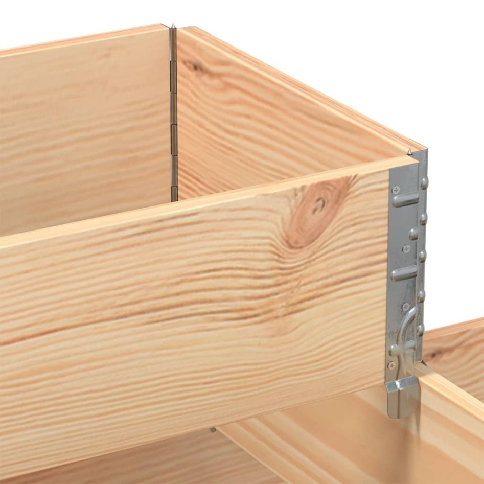 Arriate elevado de 3 niveles madera maciza de pino 120x80