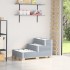 Arriate elevado de 3 niveles madera maciza pino gris 120x80