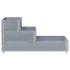 Arriate elevado de 3 niveles madera maciza pino gris 120x80