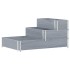 Arriate elevado de 3 niveles madera maciza pino gris 120x80
