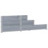 Arriate elevado de 3 niveles madera maciza pino gris 120x80