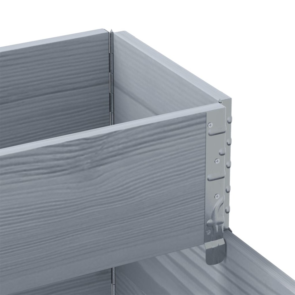 Arriate elevado de 3 niveles madera maciza pino gris 120x80