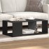 Mesa de centro madera de ingeniería negra 89,5x48x30