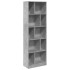 Estantería madera de ingeniería gris hormigón 57x28,5x174