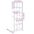 Estantería madera de ingeniería gris hormigón 57x28,5x174
