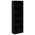 Estantería madera de ingeniería negro 57x28,5x174